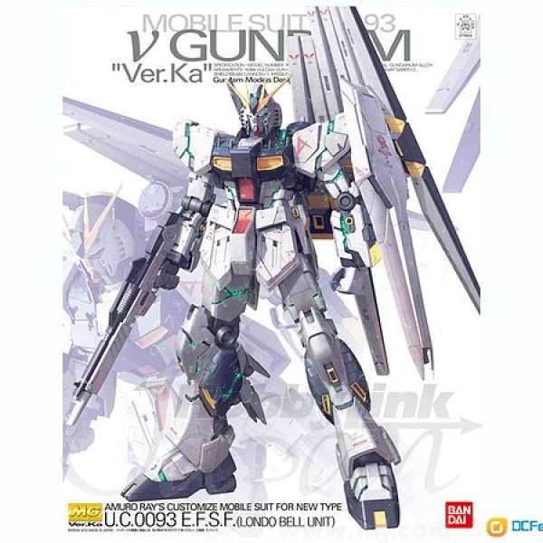 100%全新未切1/100 MG Nu Gundam Ver.KA by  Bandai