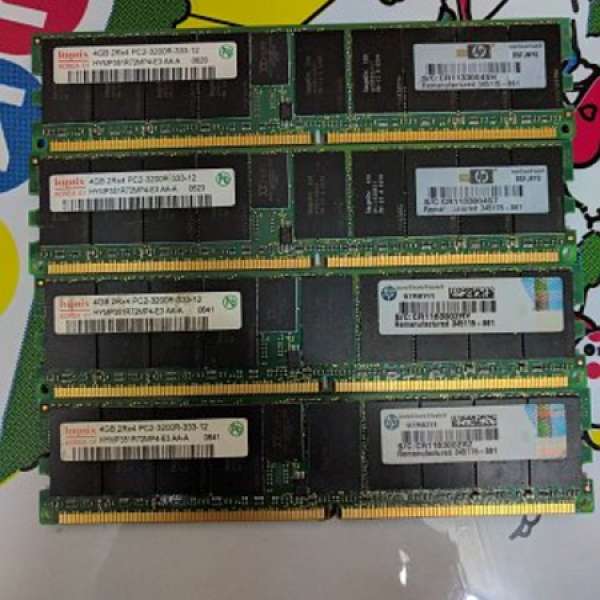 HP Server  Ram  4GBx4=16GB BusSpeed : PC2-3200R (DDR2-400)