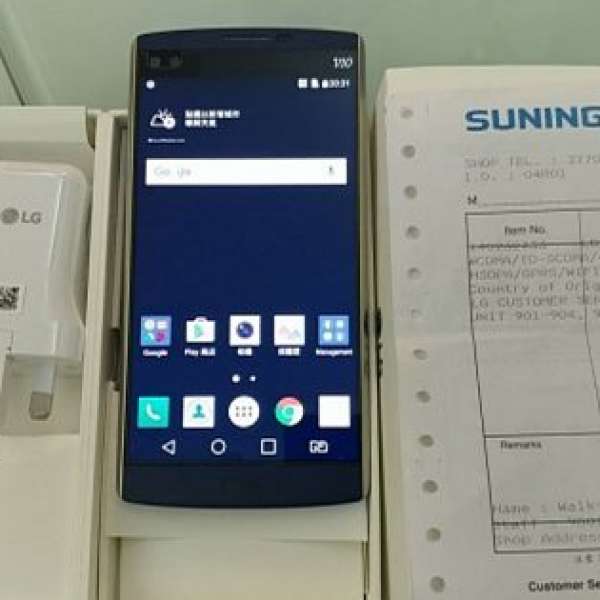 九成新 LG V10 藍色行貨 保用到9月15日 購自蘇寧