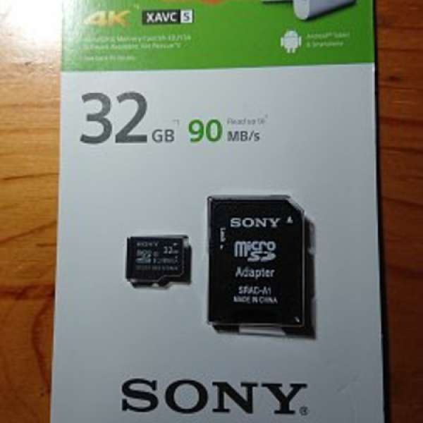 全新 SONY MicroSD card 32GB