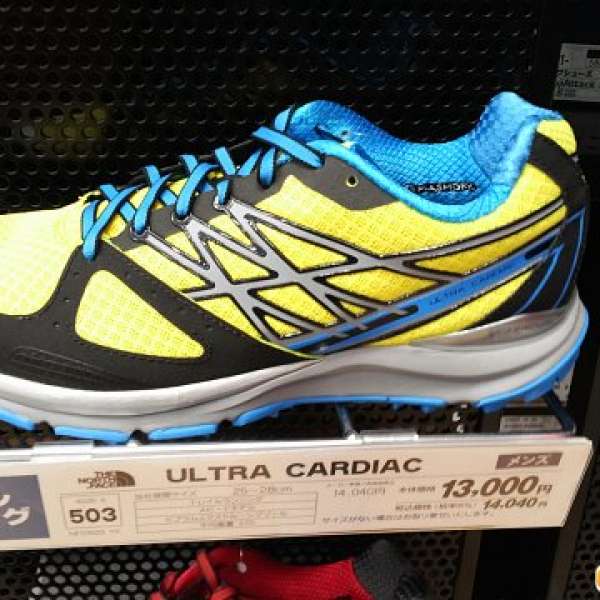 The North Face ULTRA CARDIAC 跑鞋 US9.5（Yellow）