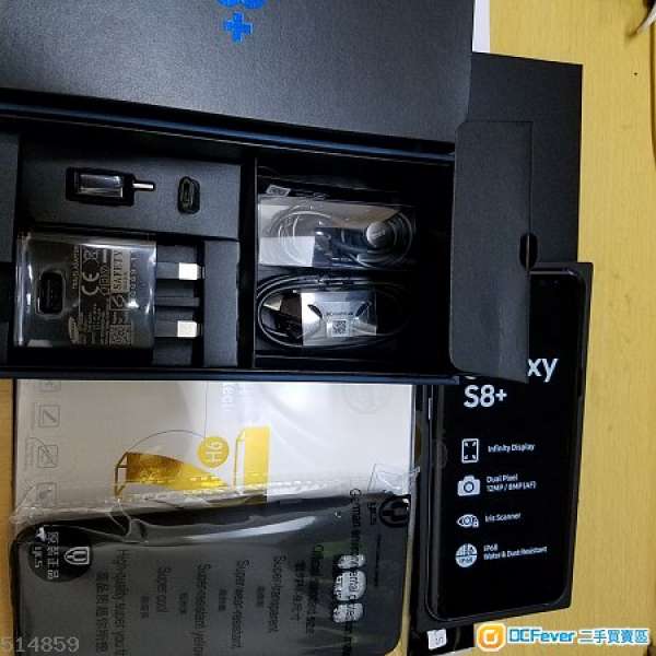 放全新Samsung S8+ Plus64G勤達單紫灰Orchid Gray港行Full Set (只開盒check機)加一...