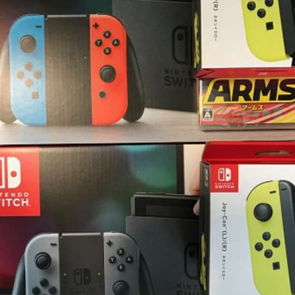 全新未開封 任天堂 Nintendo Switch 紅藍/灰機套裝