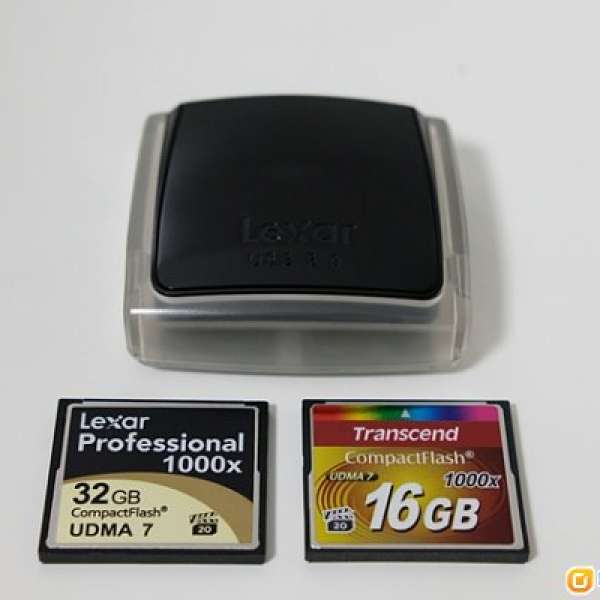 Lexar 1000x 32gb Transcend 1000x 16gb