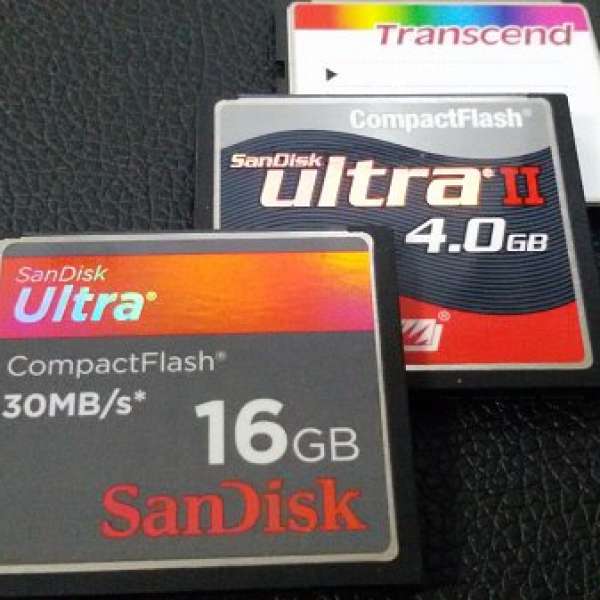 CF card 16GB一張及4GB兩張