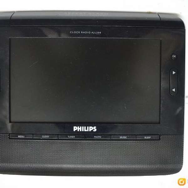 Philips AJL308/05 時鐘響鬧FM收音機7吋LCD相架 插USB/SD卡 MP3播放器帶喇叭天線