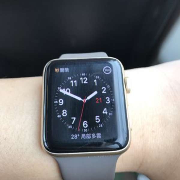 Apple Watch Series2 鋁金屬42mm 金色  9成5新