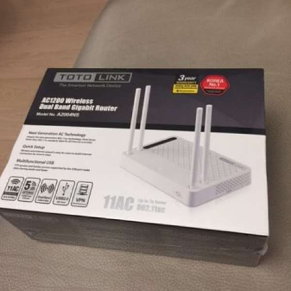 全新TOTOLINK A2004NS AC1200 wireless Dual Band Router  無線由路器