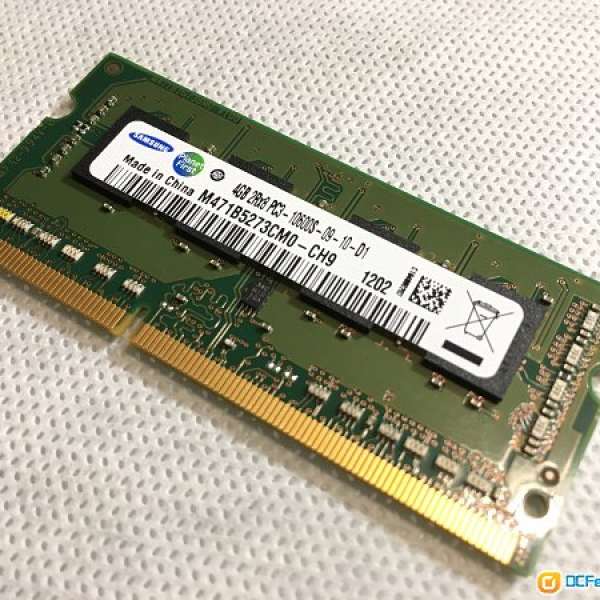 4GB Samsung DDR3 Notebook Ram