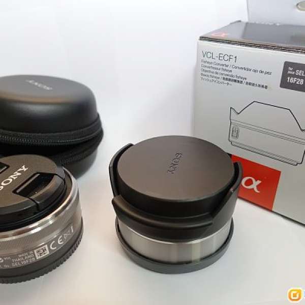 Sony SEL16F28 16mm f/2.8 + Sony VCL-ECF1 魚眼轉接鏡 行貨