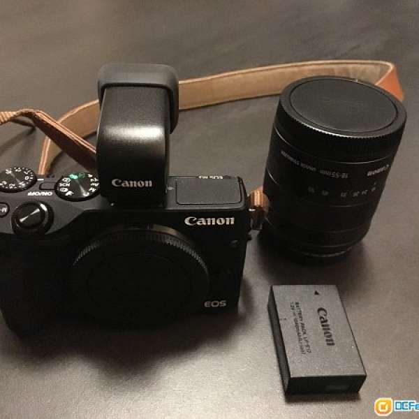 Canon M3 (黑色）+ EF-M 18-55mm + EVF-DC1 view finder