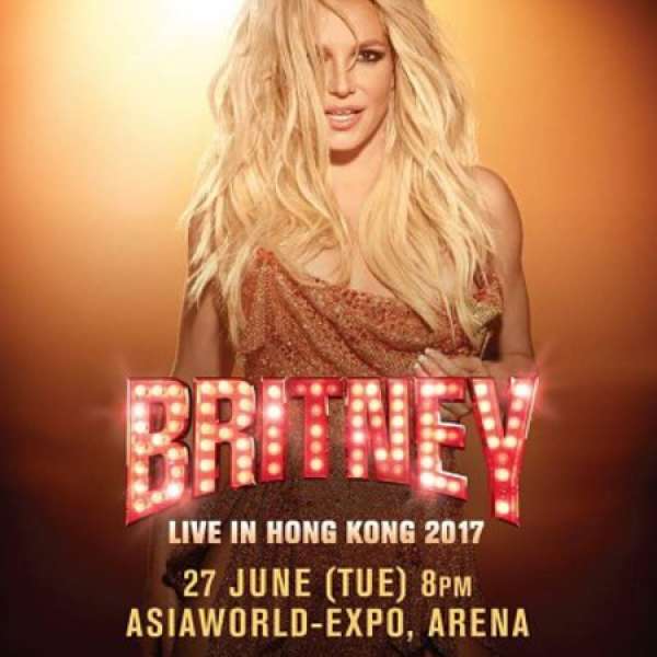 劈價6折--Britney Spears Live in HK 2017 2張1288票靚位