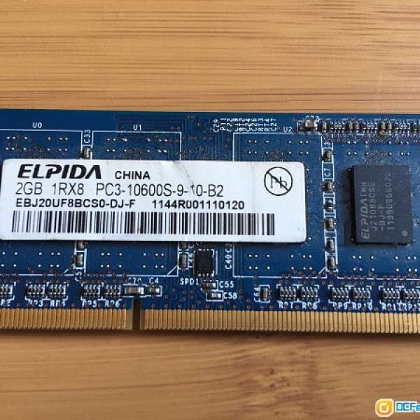 Elpida DDR3 PC3 10600 2G Notebook Ram 1.5V