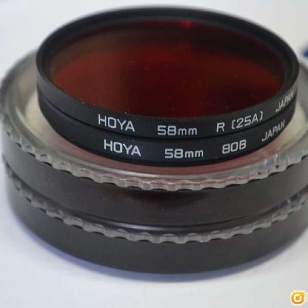 HOYA 58mm R(25A) + 80B Japan