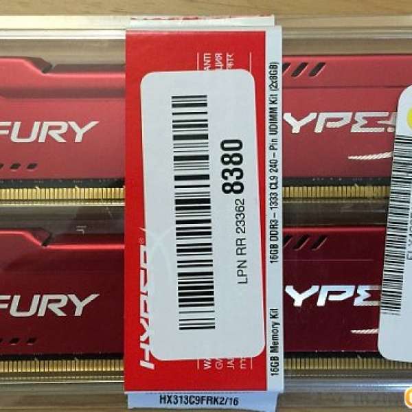Kingston Hyper-X Fury 1333MHz DDR3 2x8GB RAM Kit
