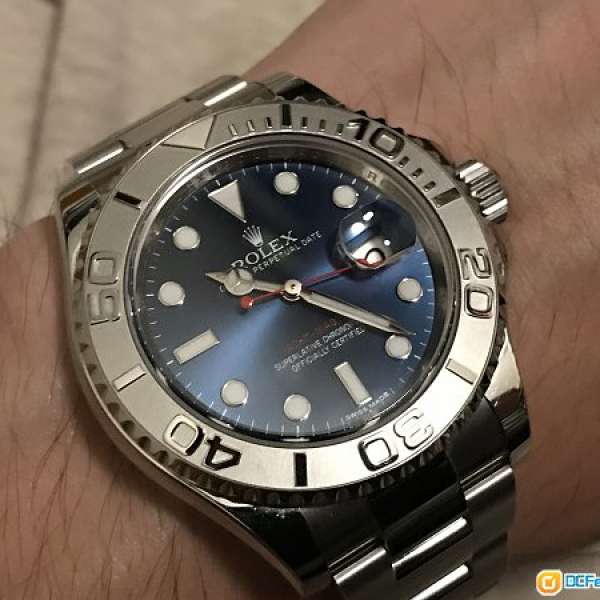 ROLEX YM 116622 藍面紅針 鉑金圈 亂碼藍光 卡盒齊格 公價近9萬