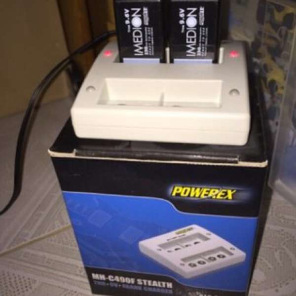 PowerEx 9v 叉電器連兩粒電池