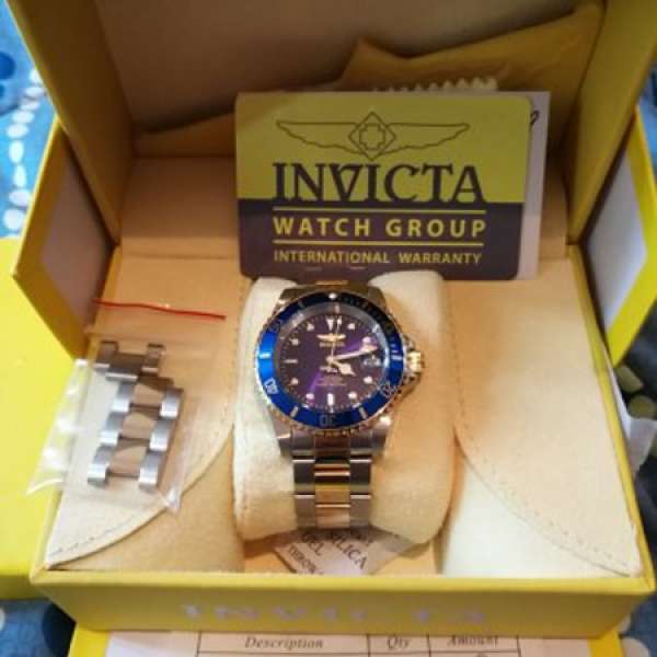 Invicta diver 藍金鋼