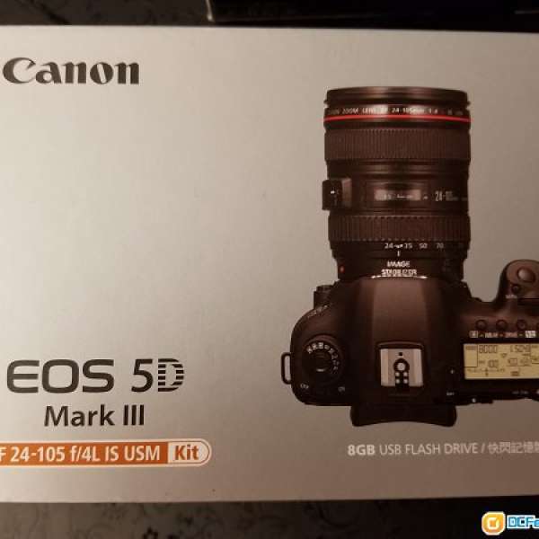 100% 全新 Canon EOS 5D Mark III + 24-105mm f/4L 8GB USB Flash