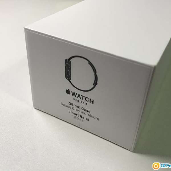99% [38mm]Apple Watch Series2 太空灰鋁金屬 黑色運動錶帶 連AppleCare+