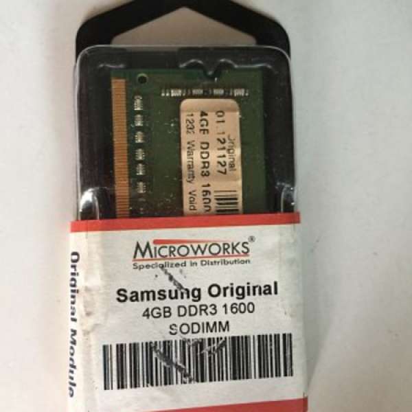 Mircoworks ddr3 1600 4gb notebook ram