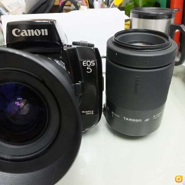 放Canon EOS5 QD菲林機連兩支AF 副廠天涯鏡=$300