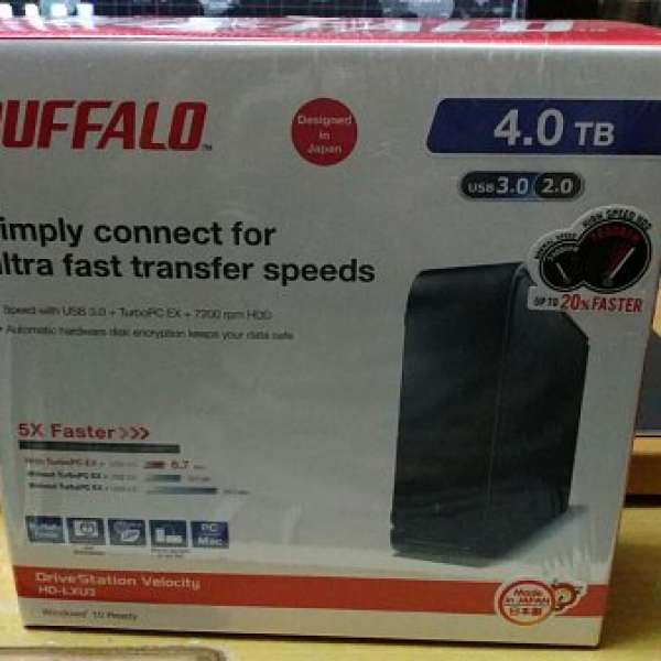 Buffalo DriveStation Velocity HD-LX4.0TU3 4TB  - 全新 - 保養到 2020-7月