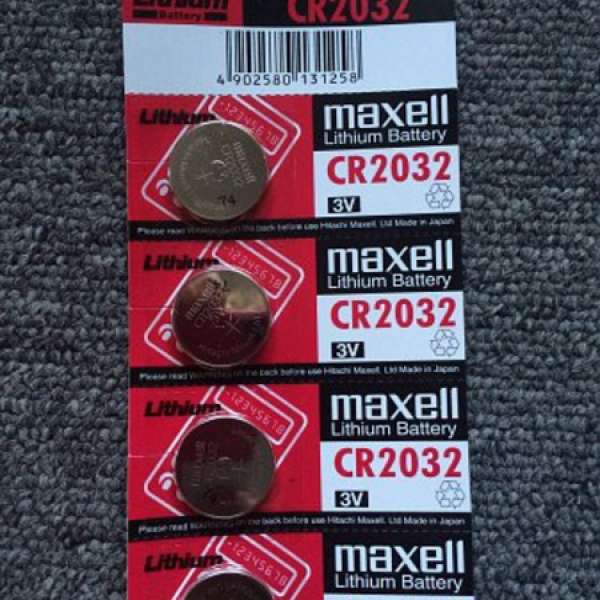 全新CR2032 Maxell 鋰電池4粒
