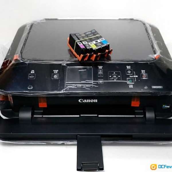 全新機無盒canon MG5470可印CD Scan printer<WIFI>連一套已開孔可循環加墨水原裝墨...