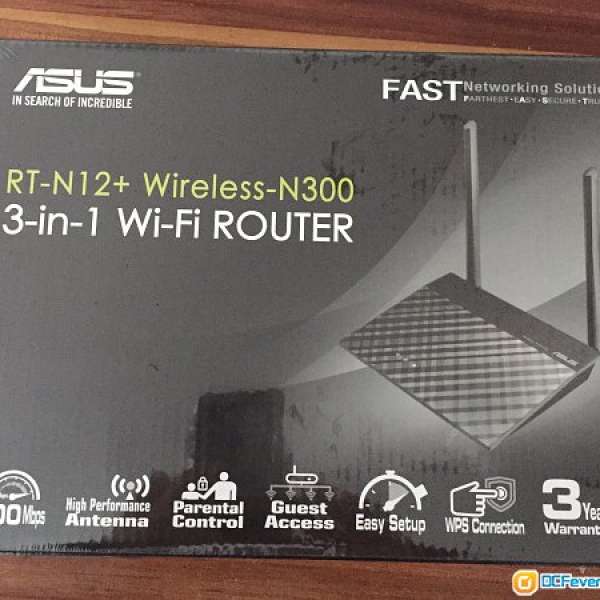 全新未開封Asus N12+ N300 router