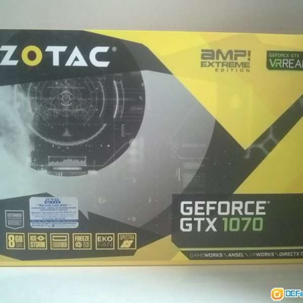 Zotac GeForce GTX1070 AMP! EXTREME EDITION行貨(RMA代理換回全新)