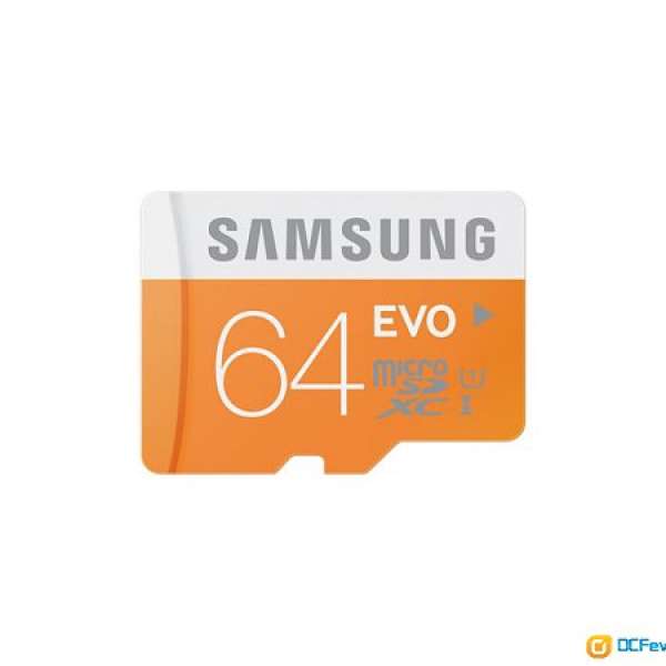 三星 Samsung 64GB EVO micro SDXC Card 卡 UHS-I Class 10（MB-MP64D）