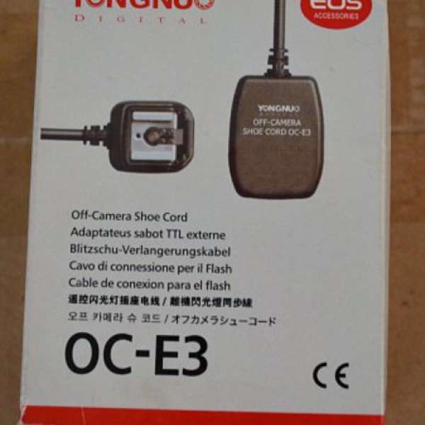 包郵 Yongnuo(永諾) OC-E3 離機閃光燈同步線 Canon EOS Accessory