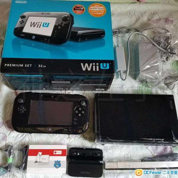 wii u wiiU 新淨靚機，黑色豪華32G版，雙破解 500G 玩到switch同款塞爾達-荒野之息...