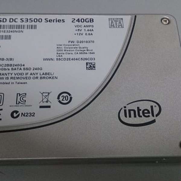 INTEL S3500 SERIES 240GB SATA III 2.5" SSD
