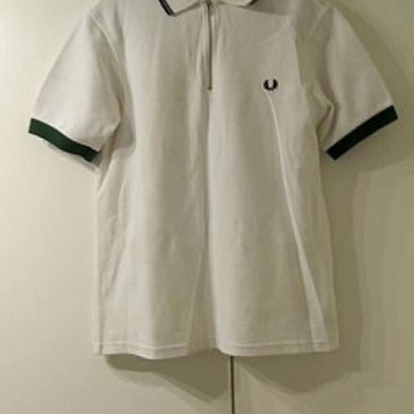 98% new Fred Perry  白色長袖恤衫 size S