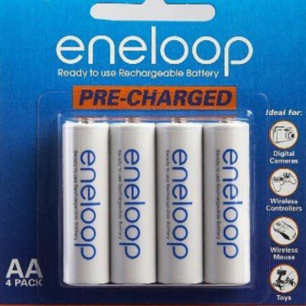 全新 日本 ENELOOP AA／AAA 環保 電池 4粒裝 (日本制造) 2A／3A 充電池 叉電池 Pan...