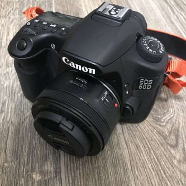 Canon EOS 60D 相機 連 Canon EF 50mm f/1.8 STM 鏡頭