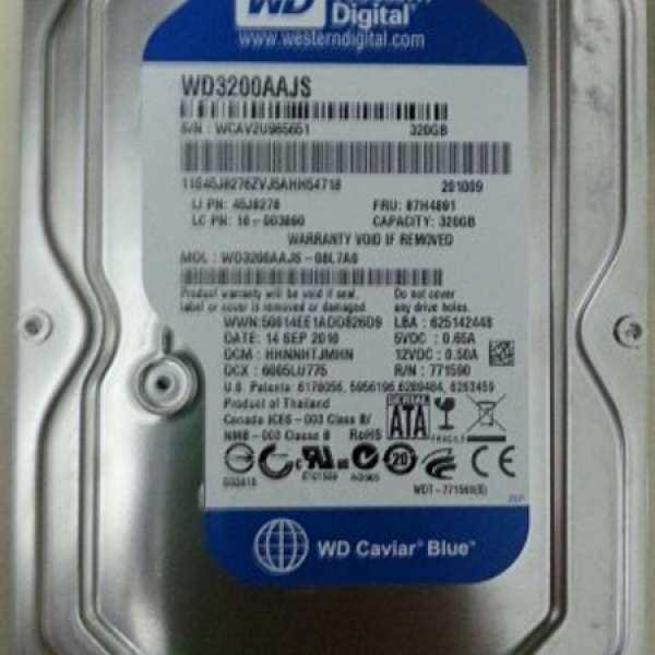 WD 3.5吋 320GB SATA Hand disk
