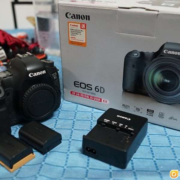 Canon 6D 淨機連兩原廠電 (有盒)