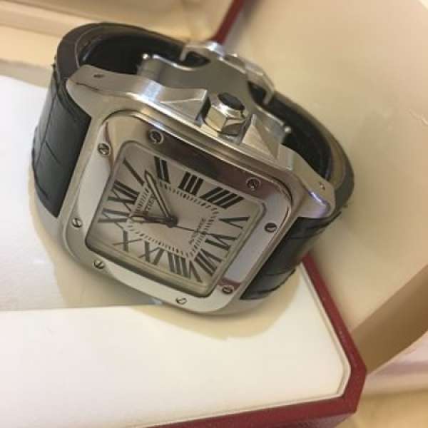 新淨Cartier santos XL最大裝行貨fullset 2015年錶 1口價29800