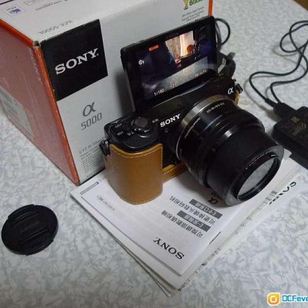 98%新] Sony a5000 無反 2000萬像素 apsc 可換鏡數碼相機連kit鏡及皮套