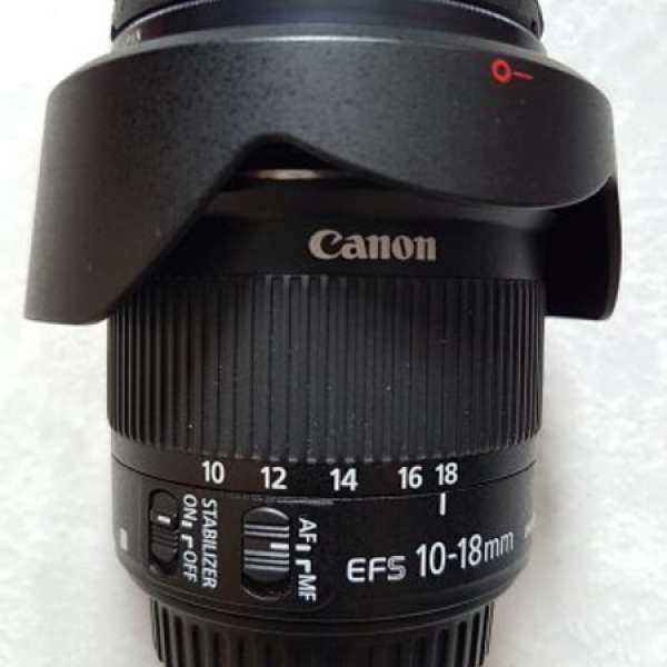 Canon EF-S 10-18mm f/4.5-5.6 IS STM   WITH  原廠Canon 遮光罩