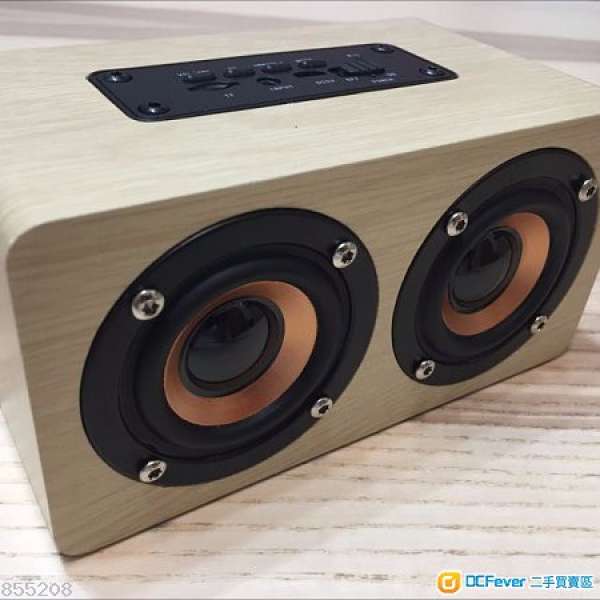 W5 Bluetooth Speaker Support Micro SD/AUX Playback 原木藍牙喇叭支援SD Card