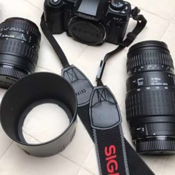 Sigma over 90% new sa-7 full frame film camera, 28-80 macro and 70-300