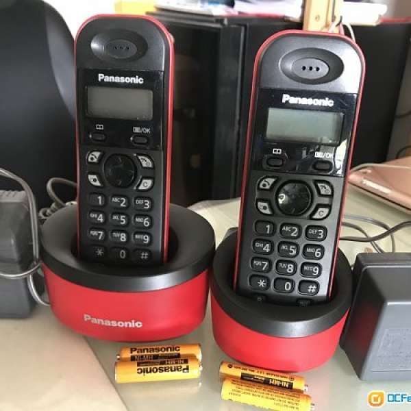 Panasonic 紅色子母機室內無線電話