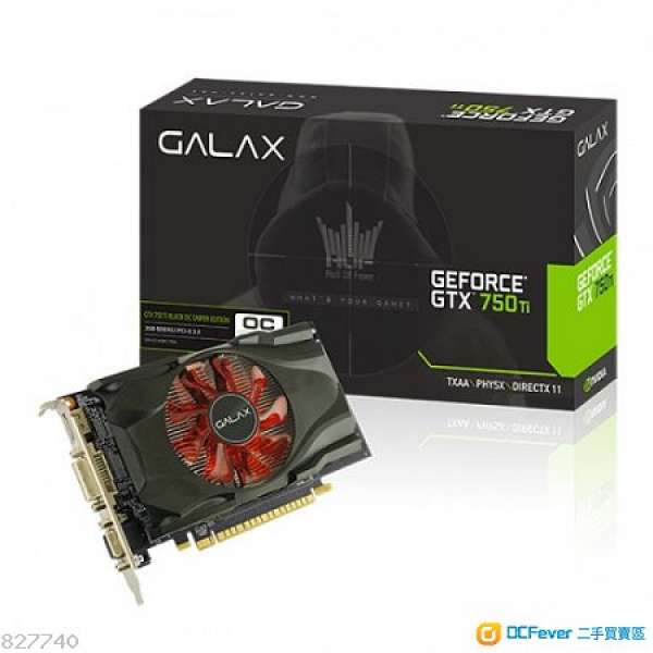 Galax 750ti 2GB DDR5 (有單有盒有保養)