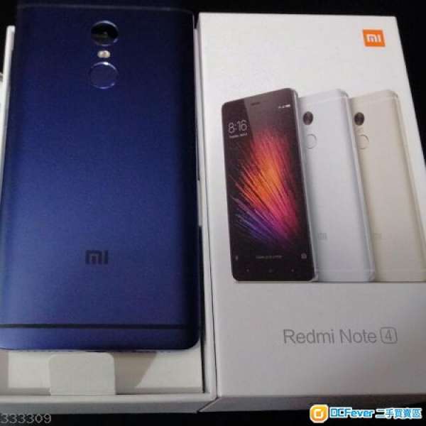 98%新 行貨 Xiaomi 小米 Redmi 紅米 Note 4 金屬藍 全套有盒 齊配件 已貼玻璃貼 連...