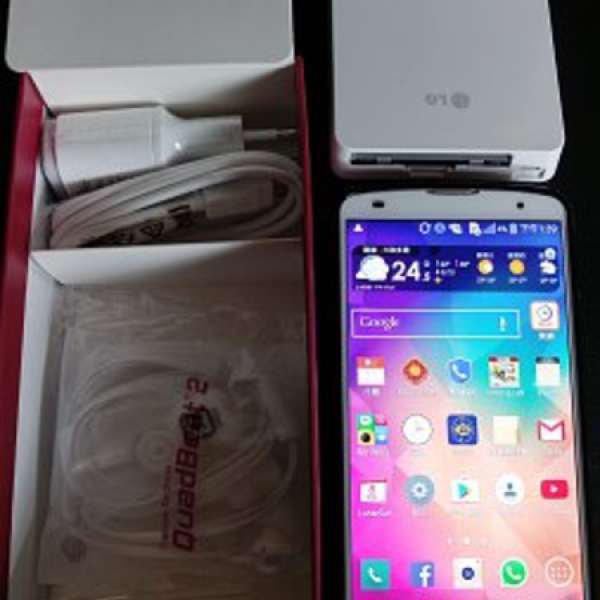 九成新白色LG G pro 巨屏5.9吋手機