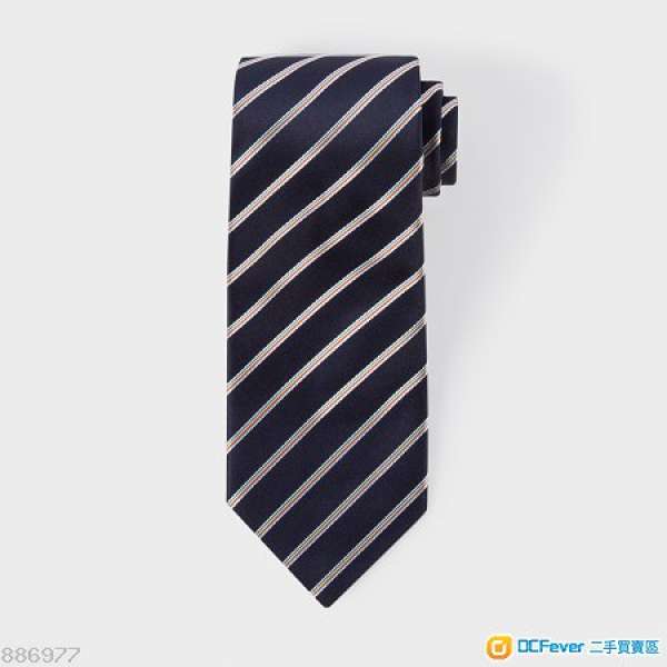[BNIB] 100% NEW Paul Smith Navy Mixed Diagonal Stripe Italy Silk Tie 呔